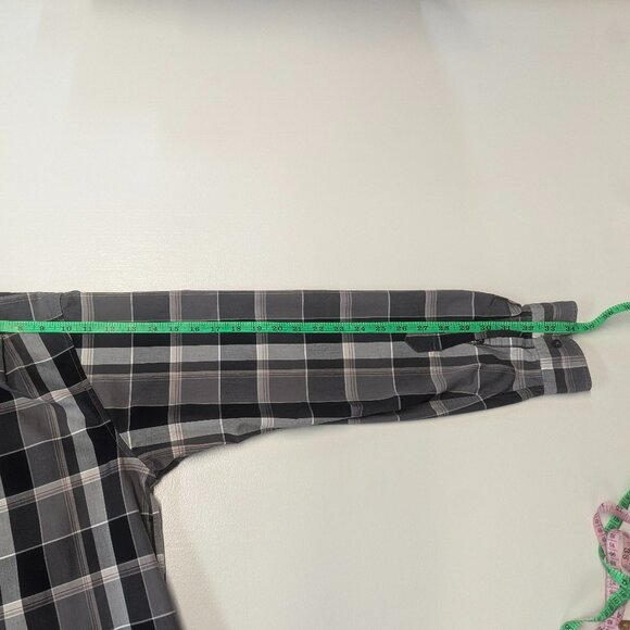 Cremieux Collection Size Large Plaid Button Down Gray/Black - Picture 15 of 16